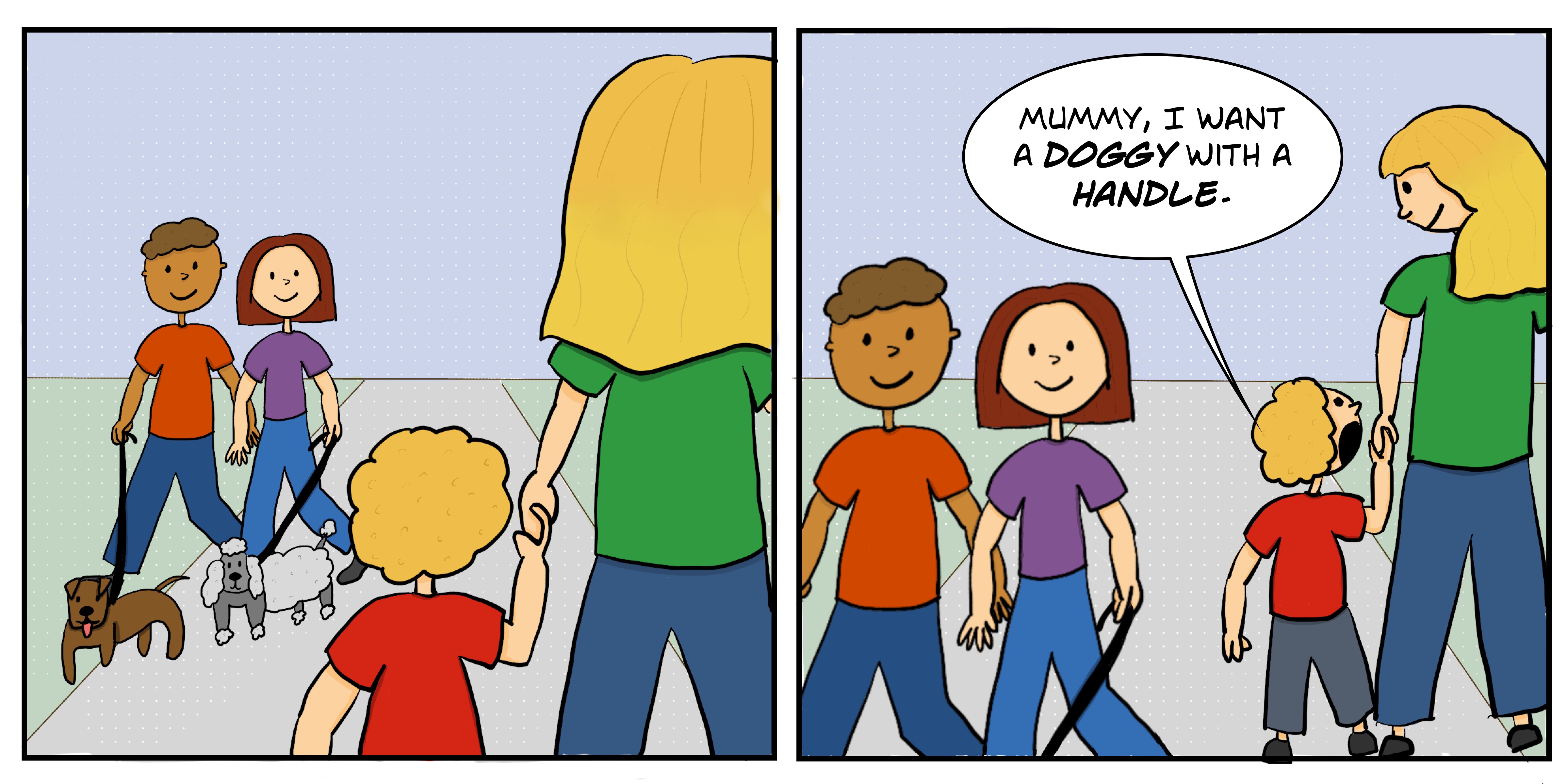 Doggy with a handle